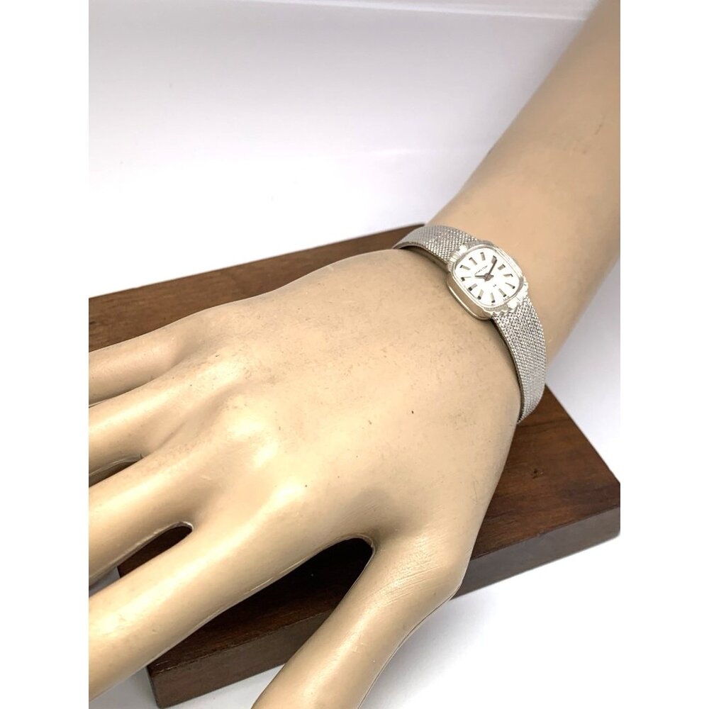 Hamilton Women's Watch 14k White Gold Case Vintage Swiss Hand Wind Petite 15mm - Picture 5 of 16